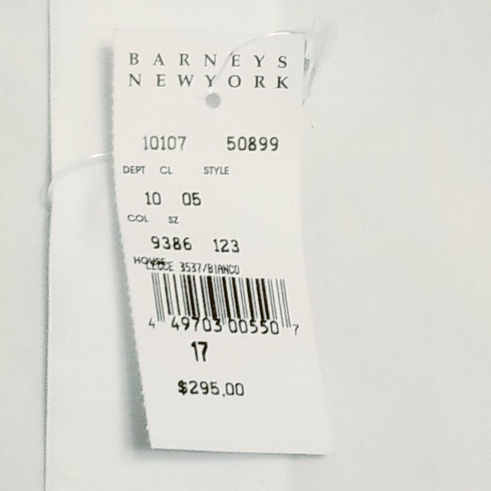 NWT Brioni Dress Shirt Men's Size 43 17 White 100% Cotton Long Sleeve  New w/Tag - Picture 7 of 7